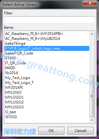若要存到另外一個(gè)library 里， 要點(diǎn)選在File->Current library 重新再選擇Active Library， 就可以點(diǎn)選 File->Save Module in Acitve library 