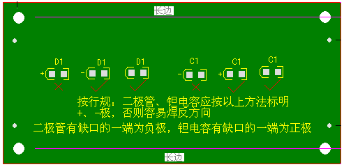 關于二極管、鉭電容的極性標注